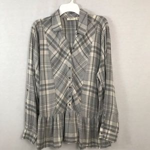 Style & Co plaid long sleeve flannel